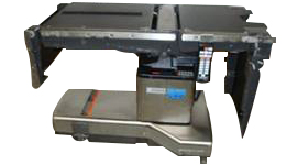 Broken down surgical table