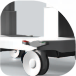 Smooth-roll castors
